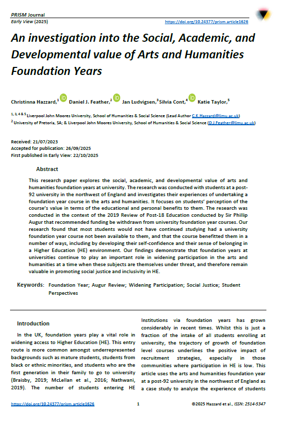 Hazzard Featherstone et al., PRISM 2025